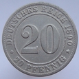 Niemcy 20 Pfennig 1890 F