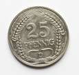 Kaiserreich, 25 Pfennig 1911 D