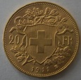 Szwajcaria 20 Franków 1911 r. B