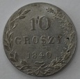 Polska 10 groszy 1840 r. MW