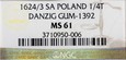 ZG. III WAZA Ort Gdańsk 1624/3 SA NGC MS61