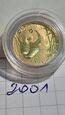 CHINY PANDA 2001  20 yuan  1/20 uncji 1,55 Gram zloto 999