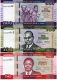 LIBERIA 2016 zestaw 6 banknotów 5 10 20 50 100 500 dollars $ UNC
