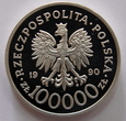 100000 zł Solidarność 1990 Grubas