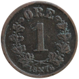 Nr 8751 - 1 ore 1876 Norwegia Oskar II st.III