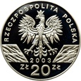 20 złotych 2003 r. - Zwierzęta świata - Węgorz - Okazja!