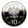 10 złotych 2001 r. - Jan III Sobieski (popiersie)
