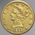 USA, 10 dolarów 1885, Liberty Head, Philadelphia