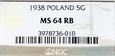 5 groszy 1938 NGC MS 64 RB