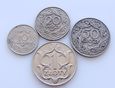 Zestaw 4 monet niklowych 1923-29