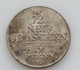 1/2 Neugroschen 5 pfennige 1844 G - Saksonia