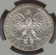 10 złotych 1932 kobieta ze znakiem NGC AU 58