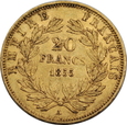 FRANCJA, 20 FRANKÓW 1855 A