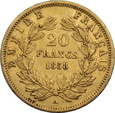 FRANCJA, 20 FRANKÓW 1858 A