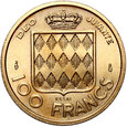 Monako, 100 franków 1956, książę Rainier III, PRÓBA, ESSAI