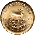 RPA, 1/4 Krugerranda 1980, 1/4 uncji złota