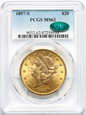 USA, 20 dolarów 1897 S, San Francisco, Liberty, PCGS MS62
