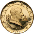 Uganda, 1000 szylingów 1969, Papież Paweł VI 