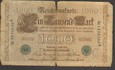 1000 marek 1910 r. Zielona numeracja.