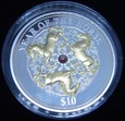 FIJI: 10 dolarów 2014 r. Lunar Rok Konia. St. L (2)