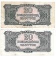 2 x 20 złotych 1944 r. Klauzula -owym (AO) i -owe (YE)