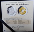 FIJI: 10 dolarów 2012 r. Lunar Rok Smoka. St. L