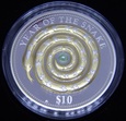 FIJI: 10 dolarów 2013 r. Lunar Rok Węża. St. L