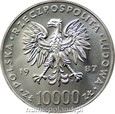 10 000 złotych 1987 rok. Ag 750, 19,3 g( katalogowa)