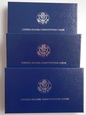 USA: 3 x 1 dolar 1987, monety w eleganckim etui + certyfikaty