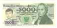 5000 złotych 1988 rok, z nadrukiem.