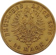 NIEMCY PRUSY 20 marek 1875 r. Wilhelm II. Au 900