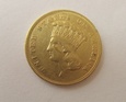 USA 3 dolary 1857 S