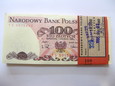 Paczka banknotów 100 złotych 1988 seria TS
