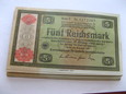 45 x banknot 5 Reichsmark 1933 Niemcy