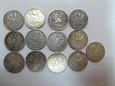 Zestaw 13 monet 50 kopiejek połtina Rosja srebro