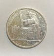 Indochiny Francuskie 1 piastr 1907 A, Paryż, srebro próby 900