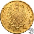 Niemcy Bawaria Ludwik II 20 Marek 1873 D - Monachium st. 2-