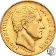 Belgia 20 franków 1865 Leopold I st.3+