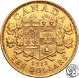 Kanada 10 dolarów 1912 Jerzy V RZADKIE st.2-/3+