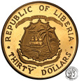 Liberia 30 dolarów 1965 st.1/L BARDZO NISKI NAKŁAD
