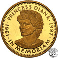Liberia 100 dolarów 1997 Diana st.L-