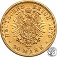 Niemcy Bawaria Ludwik II 20 Marek 1876 D - Monachium st. 2-