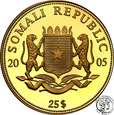 Somalia 25 szylingów 2005 Benedykt XVI (1/4 uncji złota) st.L