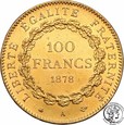 Francja III Republika 100 franków 1878 A - ANIOŁ st.1-
