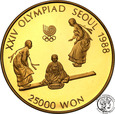 Korea 25 000 Won 1988 Oly Seul st.L (1/2 uncji złota)