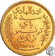 Tunezja Muhammad al-Hadi 20 Franków AH 1322 (1904) mennica Paryż s.1