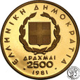 Grecja 2500 drachm 1981 Oly Ateny st.L