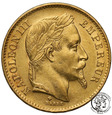 Francja 20 franków 1870 BB Strasbourg Napoleon III st.1