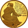Andora. 25 dinarów 1998 Deklaracja Praw Człowieka st. L