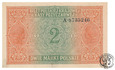 Banknot 2 marki polskie 1916 - Generał – ser A st. 2+ 